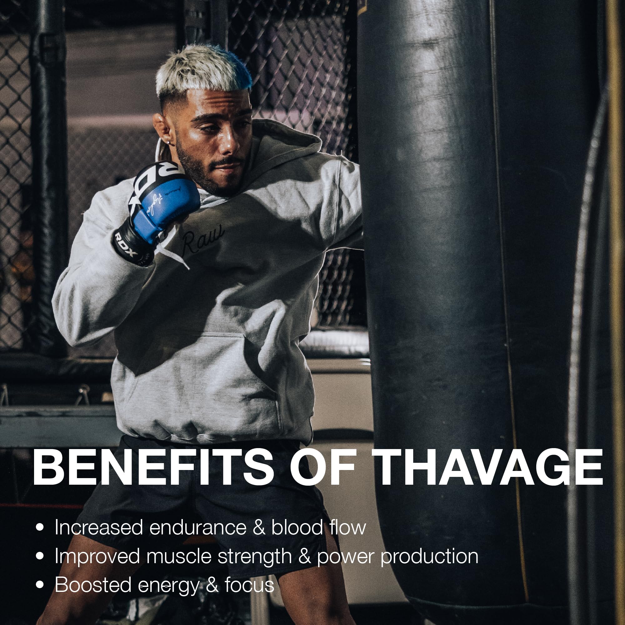 RAW Thavage hydration bottle highlighting fluid intake for endurance