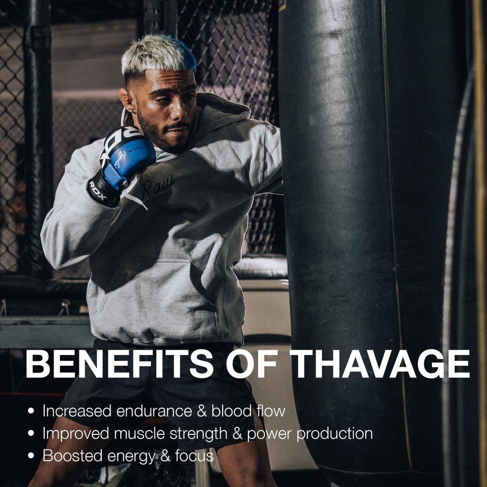 RAW Thavage hydration bottle highlighting fluid intake for endurance