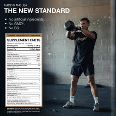 RAW Thavage powder scoop measuring a serving for consistent preworkout boosts