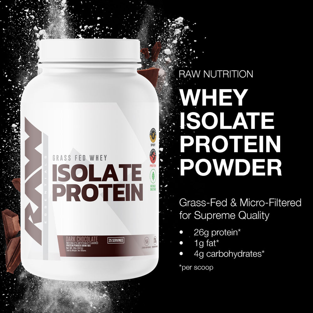 Close-up of dark chocolate flavored whey protein powder in a scoop