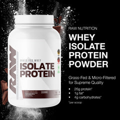 Close-up of dark chocolate flavored whey protein powder in a scoop