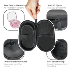 Durable EVA and PU outer shell with soft velvet lining for protection