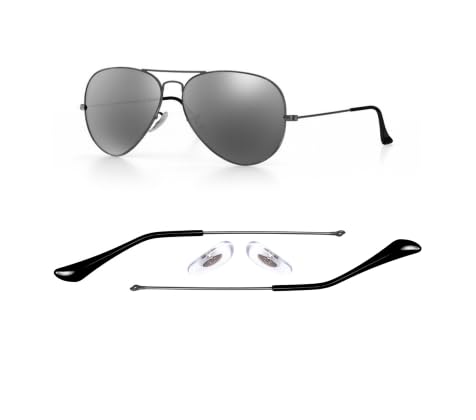 Ray-Ban 3025 Aviator temple arms in gunmetal