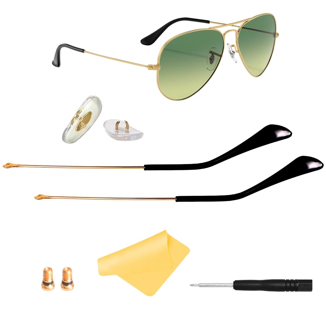 Ray-Ban Aviator replacement temple arms kit with nose pads