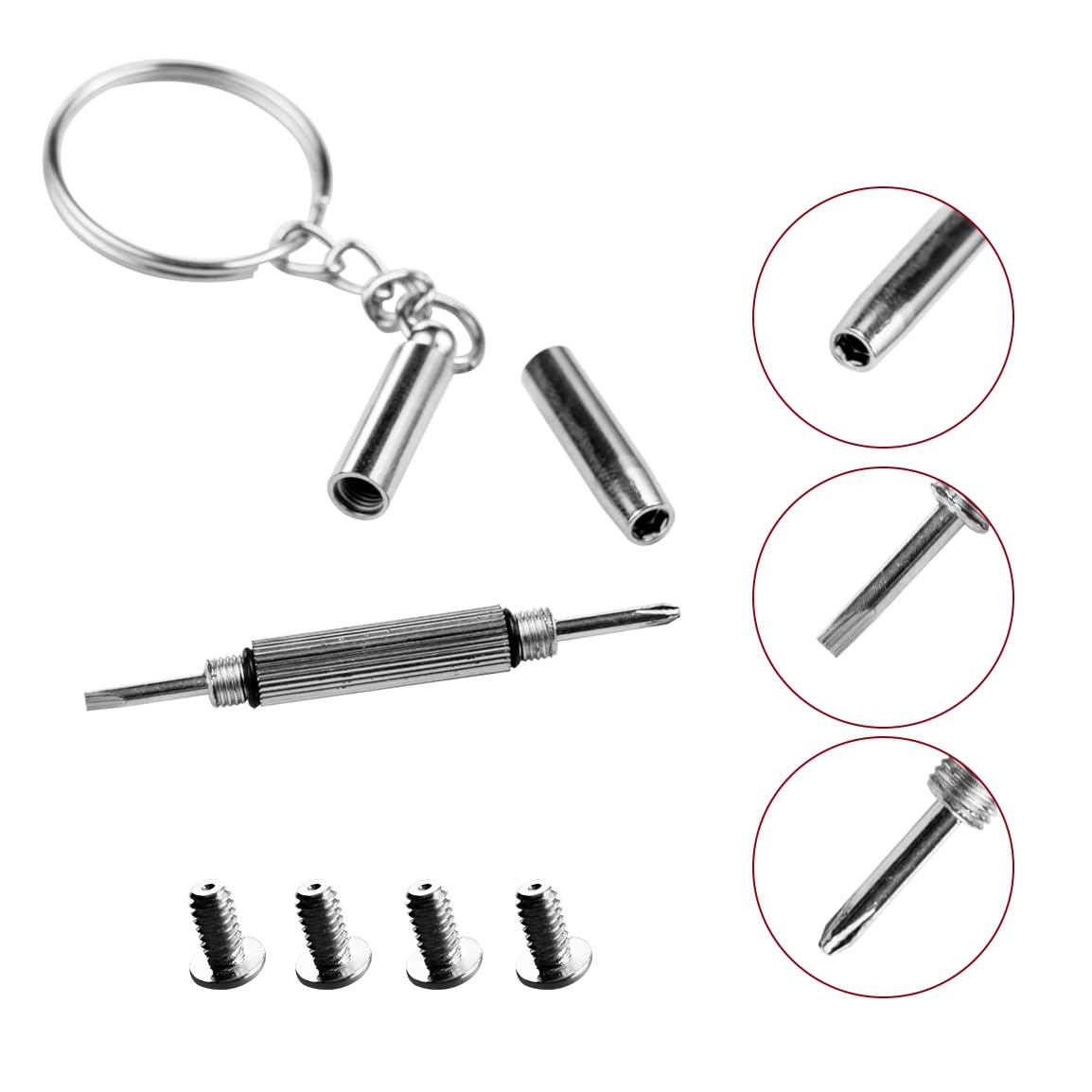 Lenses ring screws and temple hinge screws for Ray Ban models