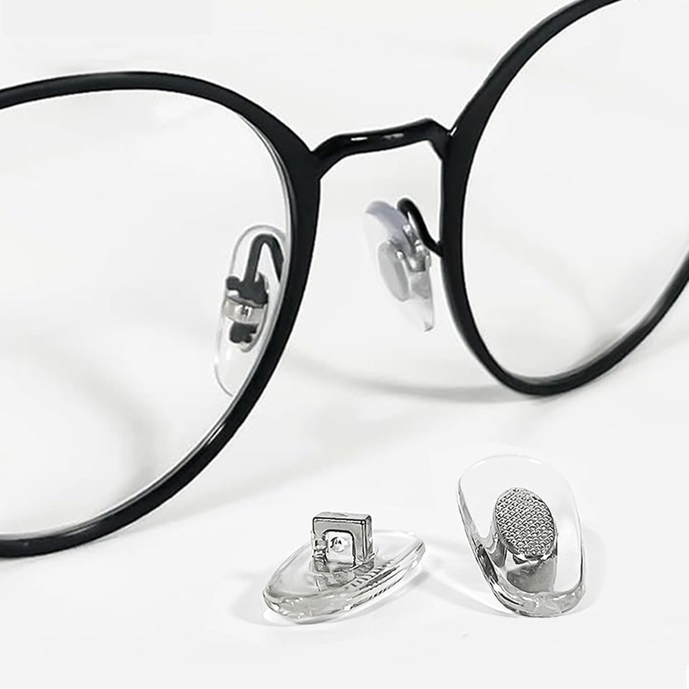 Ray-Ban nose pad replacement 14mm silver 4-pair set close-up