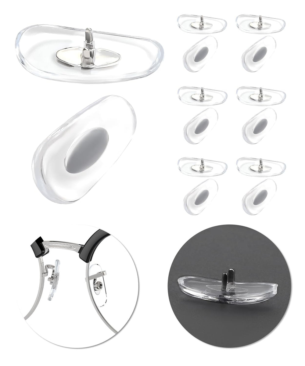 Six pairs of clear replacement nose pads for Ray-Ban sunglasses