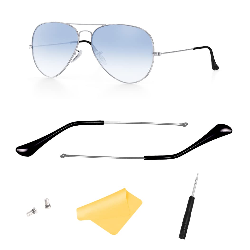 Replacement temple arms and tips for Ray-Ban Aviator RB3025 sunglasses