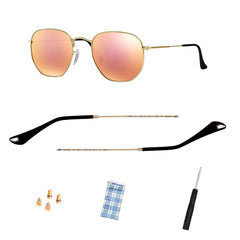 Replacement temple arms for Ray-Ban RB3548N/RB3447 sunglasses – front view