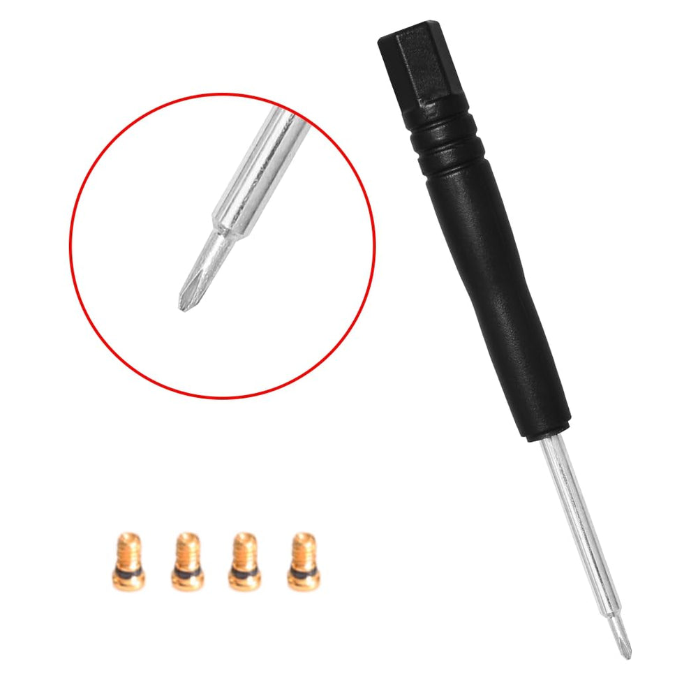 Screws and precision screwdriver included in Ray-Ban repair kit