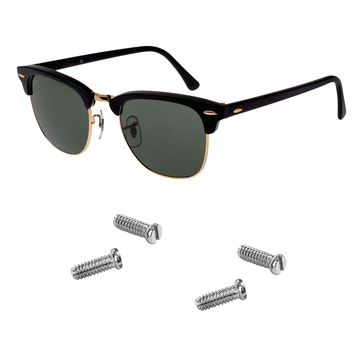 Replacement Ray-Ban screw set for RB3016 Wayfarer and other models (silver)