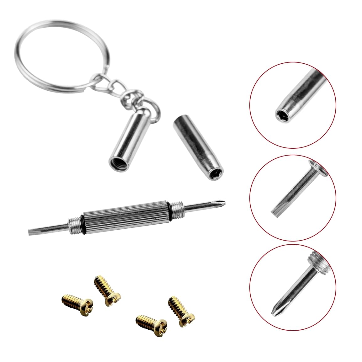 Includes four golden screws and screwdriver for Ray-Ban frames