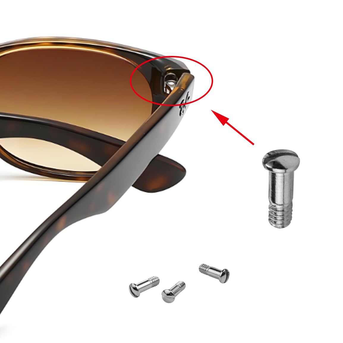 Packaging of Ray-Ban Wayfarer replacement screws kit