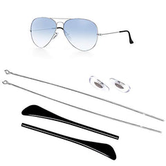 Ray-Ban Aviator 3025 replacement silver temple arms (side view)