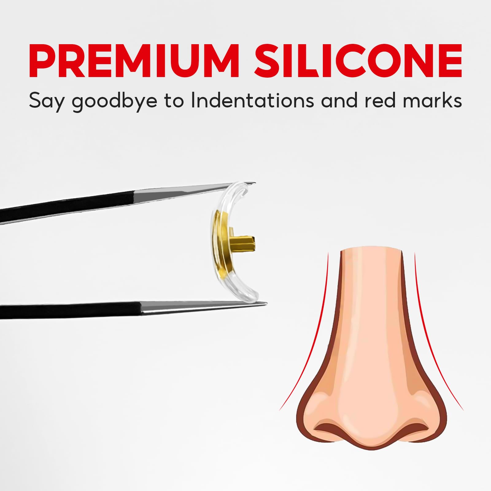 Ray-Ban replaceable nose pads 14mm gold 4 pairs - side view