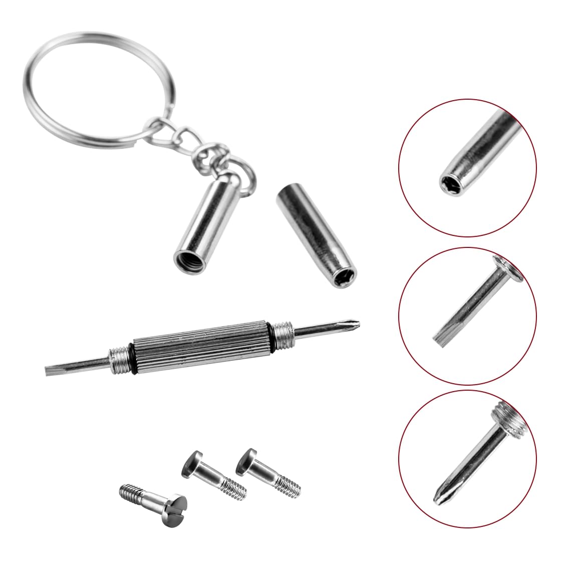 Replacement Ray Ban hold lenses ring screws silver – image 4