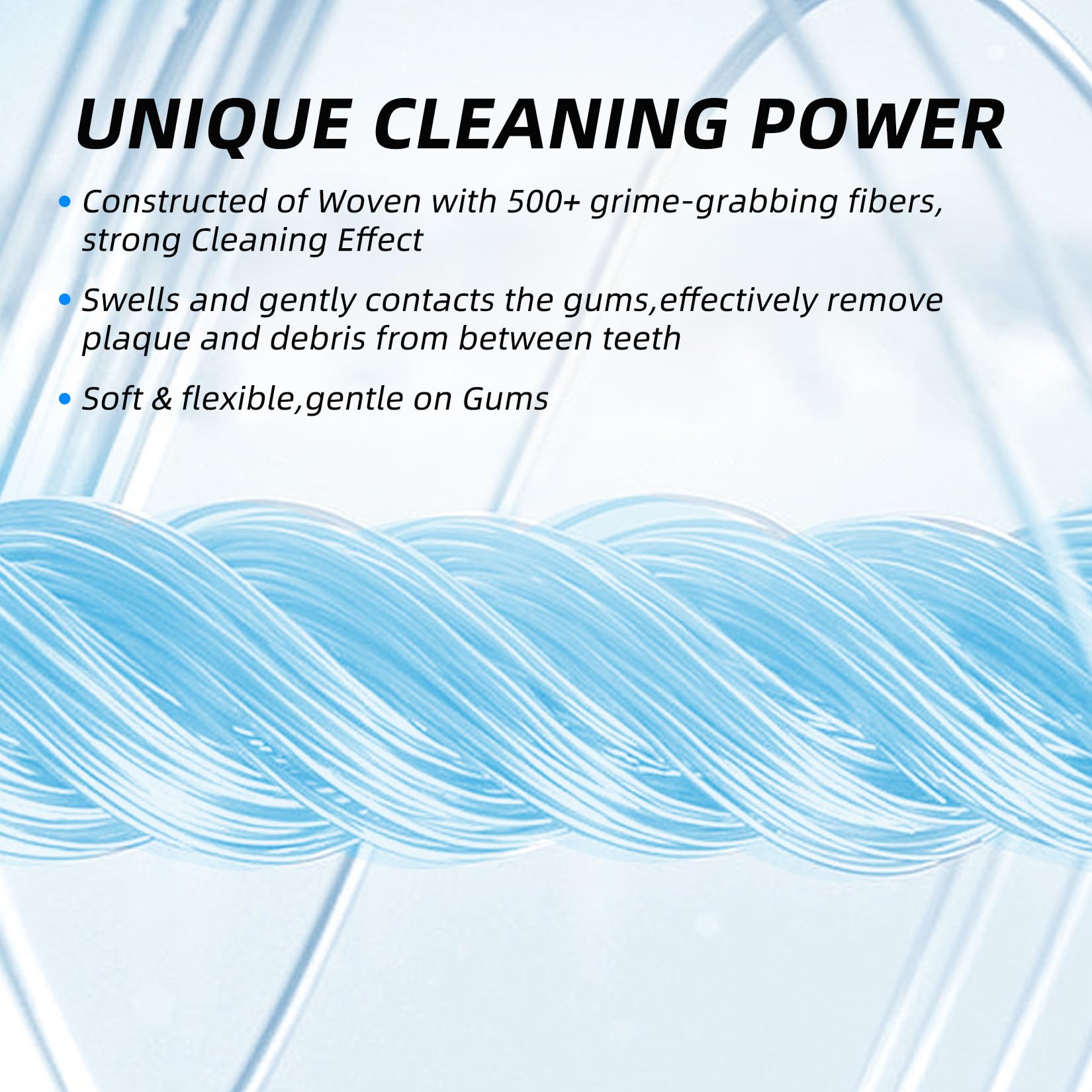 Vegan wax layer on floss for added cleaning power