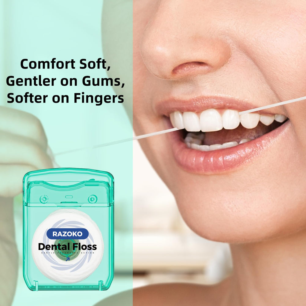 Portable wallet-friendly 4-pack dental floss
