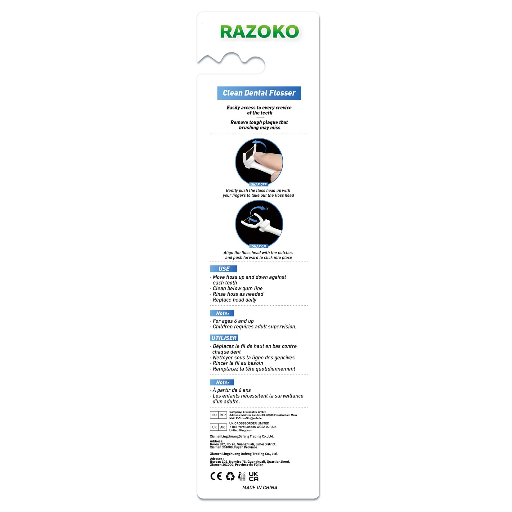 Complete RAZOKO Ultimate Flosser Kit displayed