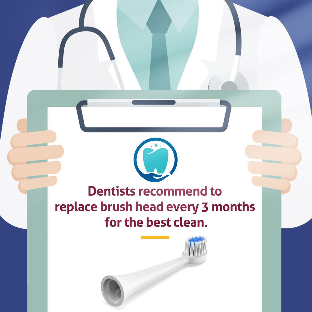 Kids toothbrush replacement heads easy snap-on install