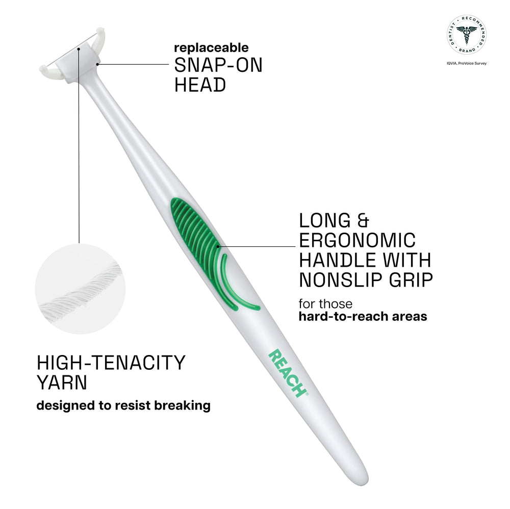 Using Reach Access Flosser to clean hard-to-reach areas