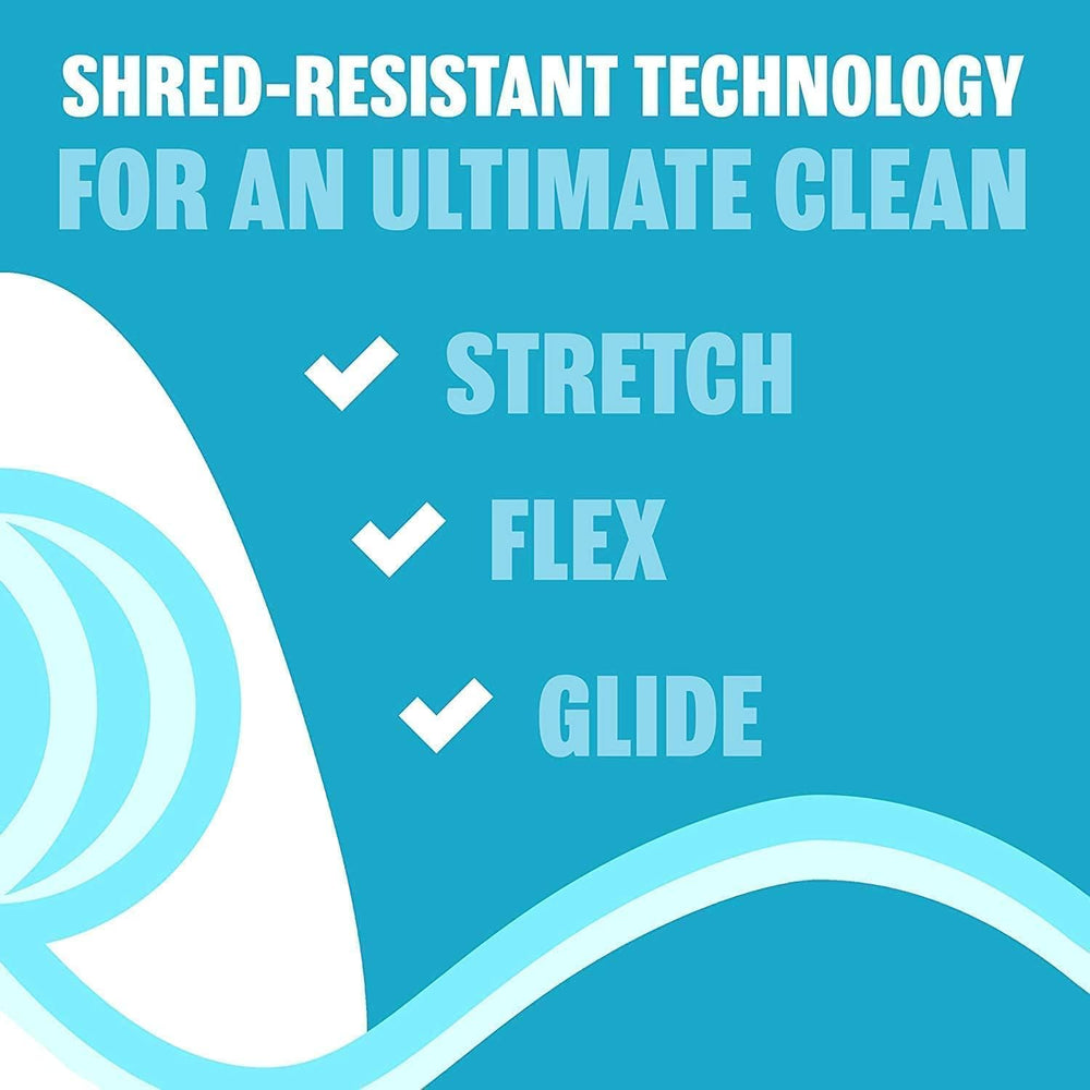 Floss removing plaque in hard-to-reach areas