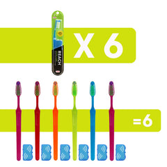 Side view of Reach Crystal Clean Toothbrush showing angled neck