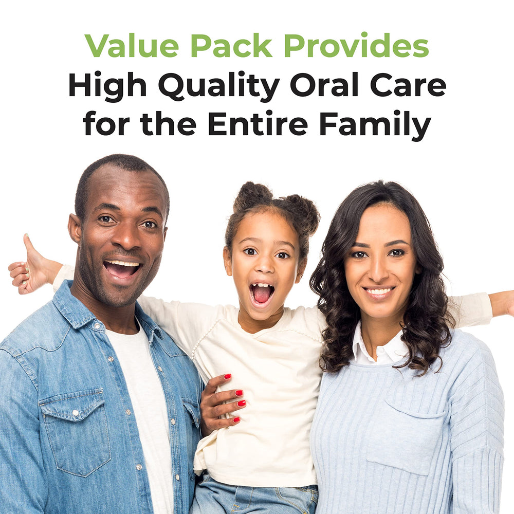 Brushing along gum line with Reach Crystal Clean toothbrush
