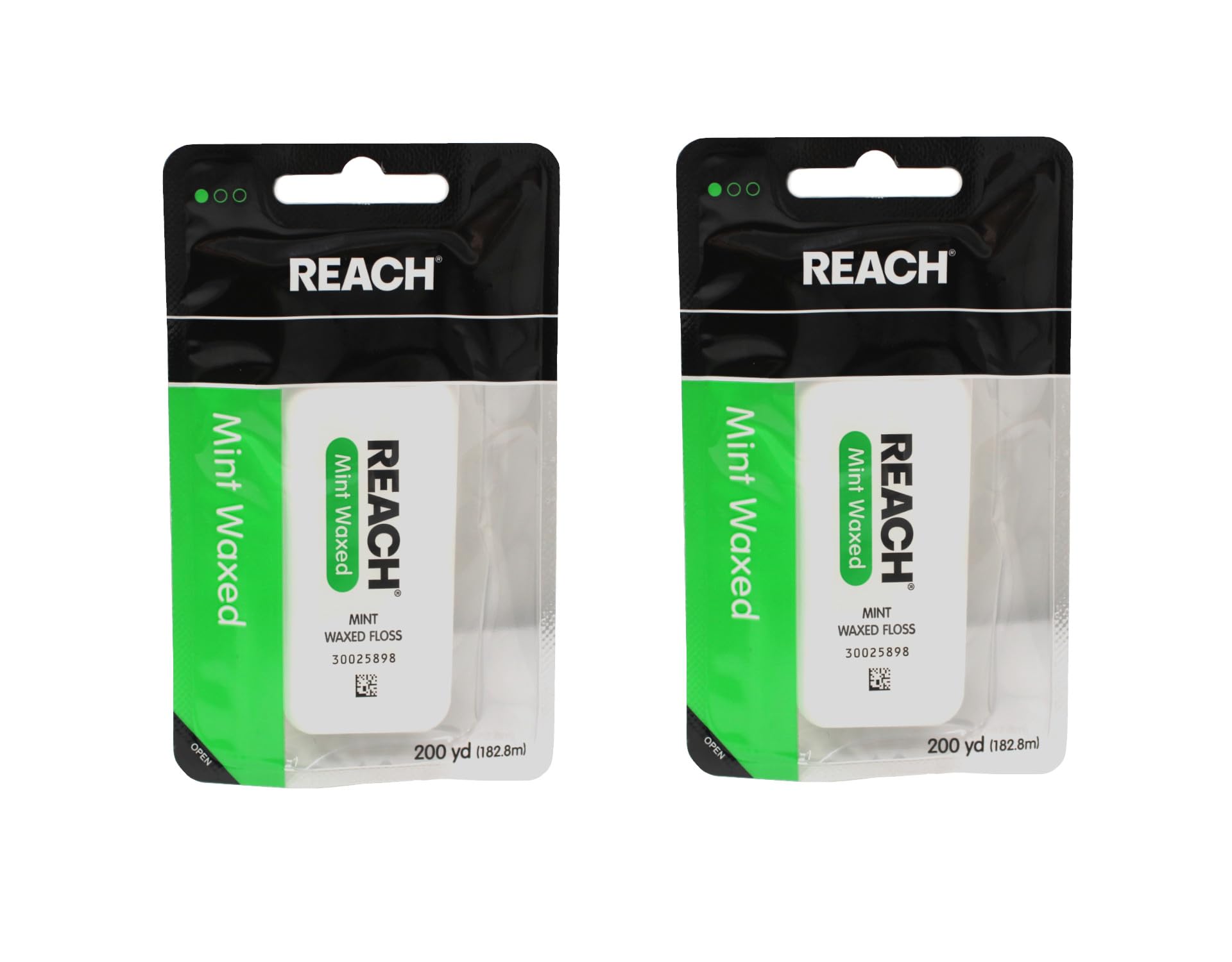 Reach Dental Floss Waxed Mint 200 Yard Pack of 2 dispenser close-up