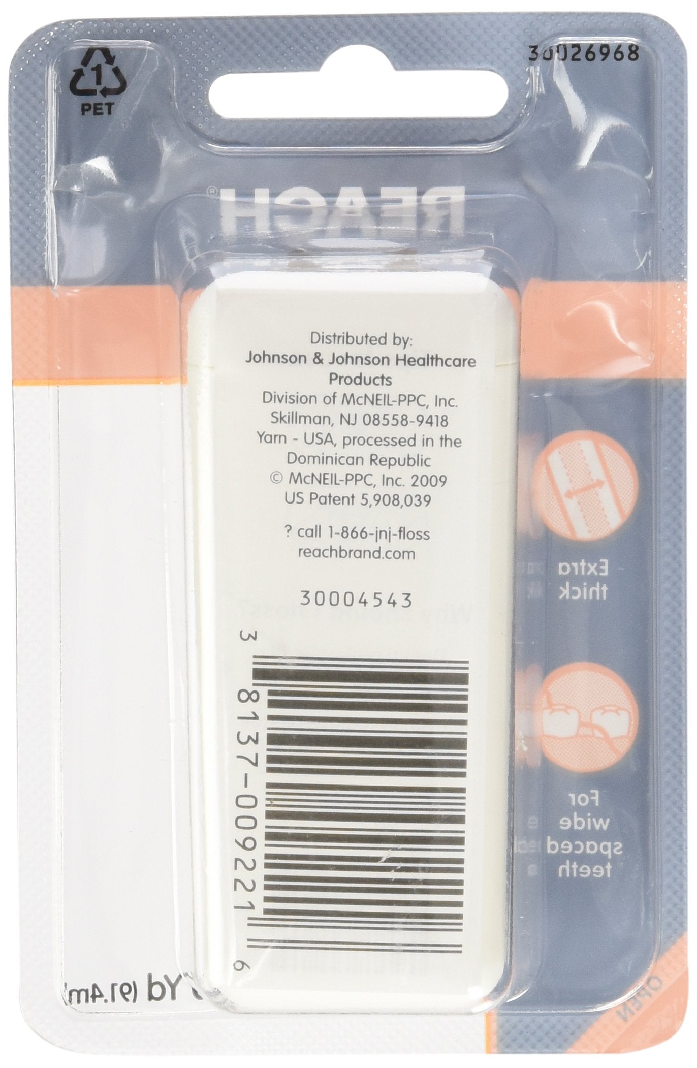 Pack of 4 Reach Dentotape waxed dental floss, 100 yards each