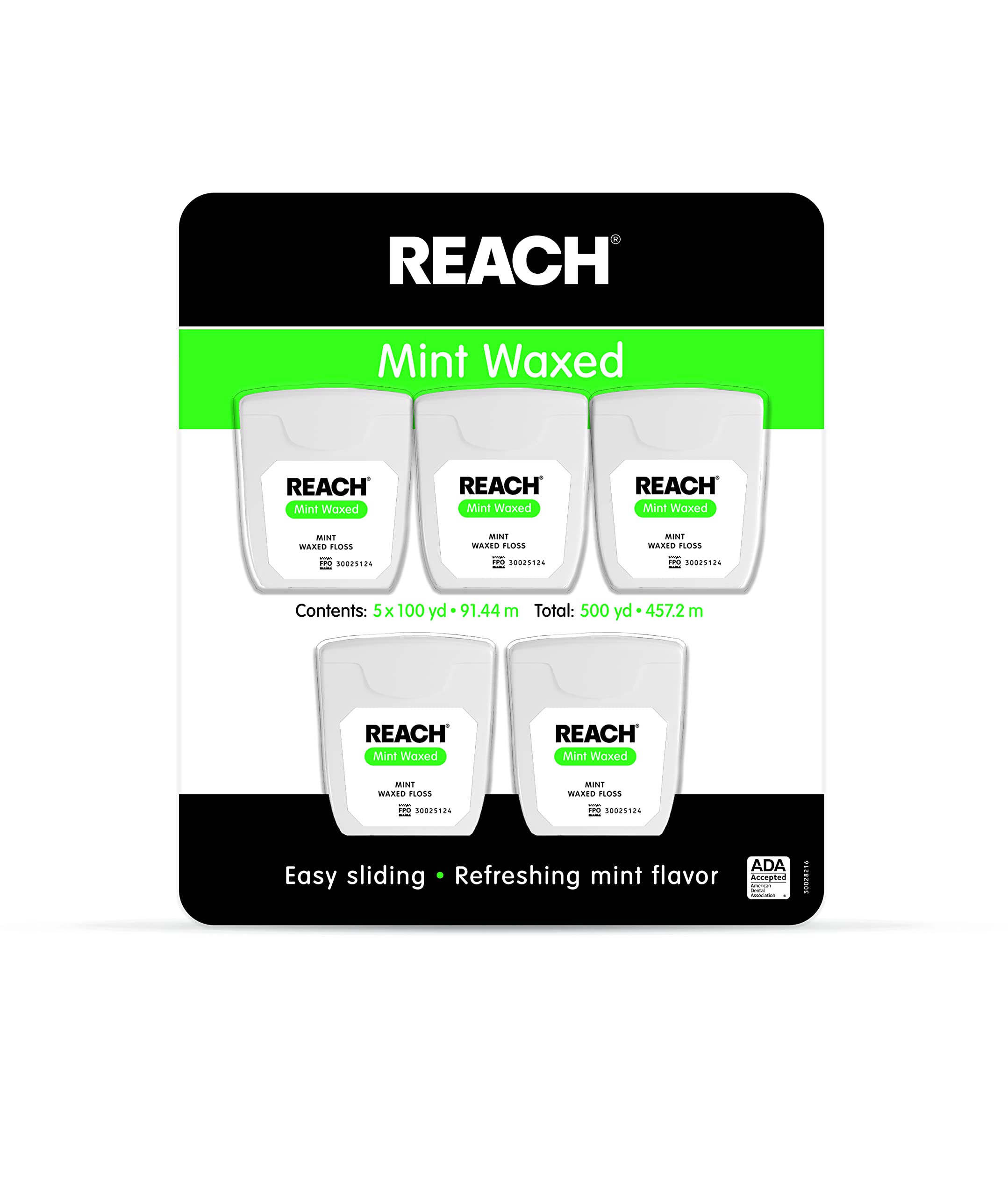 Reach Mint Waxed Dental Floss 5 Count - product image 1
