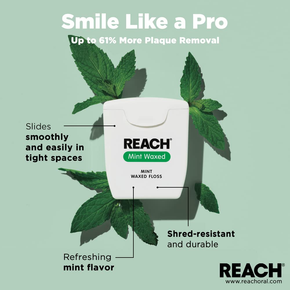 Reach Mint Waxed Floss Pack of 4 - Mint Flavor - Image 2