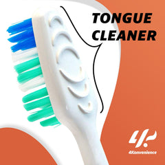 Ergonomic rubber grip on Reach toothbrush for comfortable hold