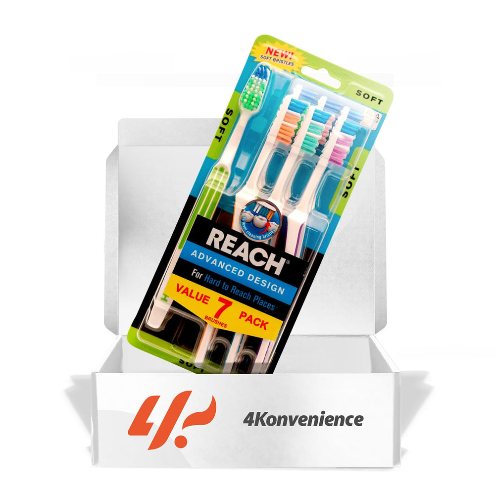 Demonstration of cleaning hard-to-reach areas with Reach toothbrush