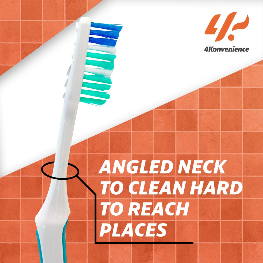 Close-up of bi-level soft bristles on Reach toothbrush