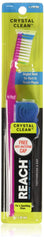 Reach Toothbrush Firm Full Head with 12 hard bristles, angled neck, cleaning tip