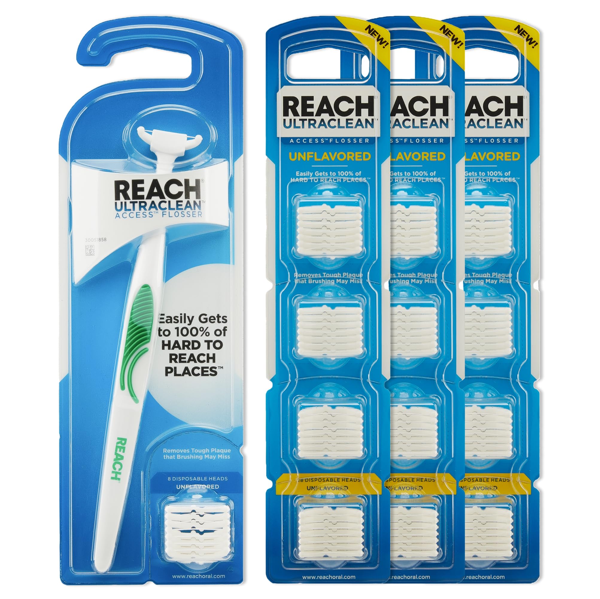 Reach Ultraclean Access Flosser Bundle with starter kit and refill heads
