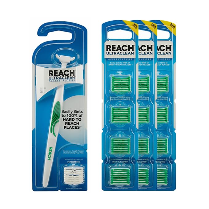 Reach Ultraclean Access Flosser Bundle with Mint Starter Kit