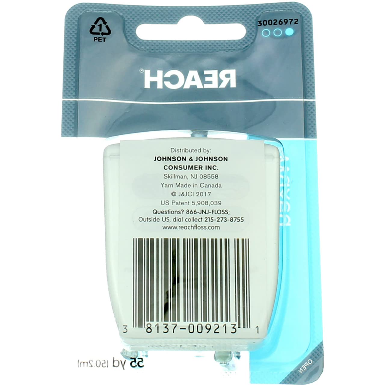 Pack of 10 Reach dental floss unflavored waxed