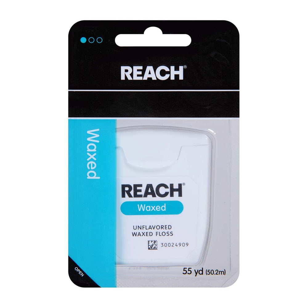 Side view of Reach floss packaging