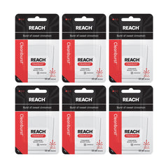 Reach Cleanburst Cinnamon Waxed Dental Floss 55 yd box front
