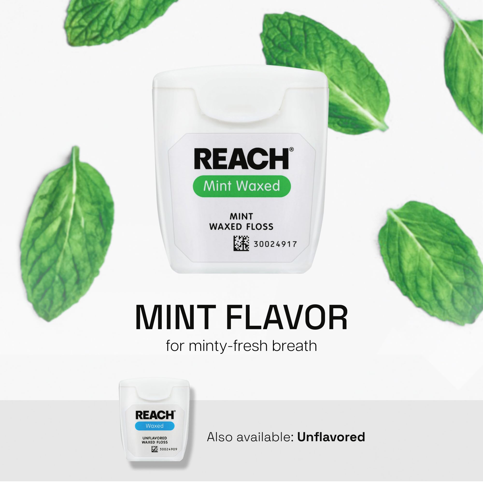 PFAS-free label on dental floss packaging