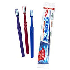 ReadyBrush Prepasted Travel Toothbrush with mint-infused, ultra-soft bonded nylon bristles for kids and adults, box of 144