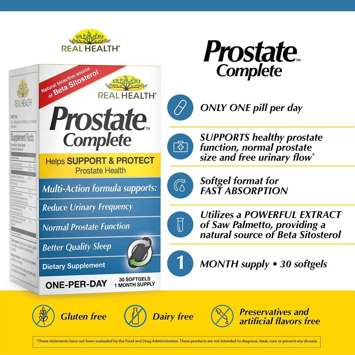 Close-up of Prostate Complete softgel capsules