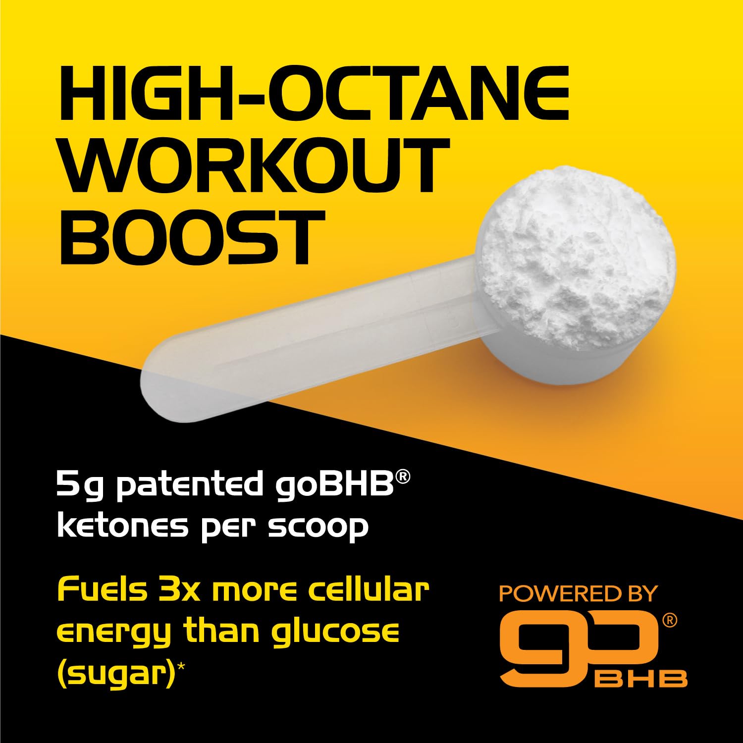 Real Ketones Nootropic Stim Free shake glass highlights easy mix and sustained focus.