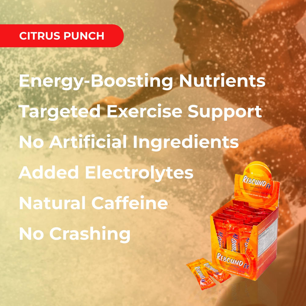 Ingredients and vitamins in Rebound FX Citrus Punch on-the-go sticks
