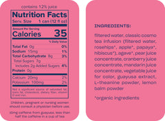 Cosmo flavor cranberry and lime in Recess Zero Proof Mocktails