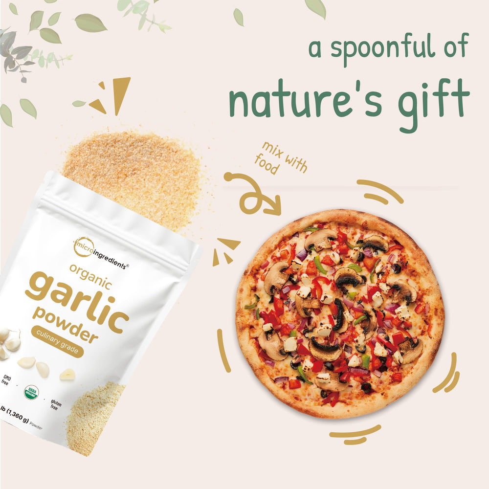 Dishes prepared with organic garlic powder