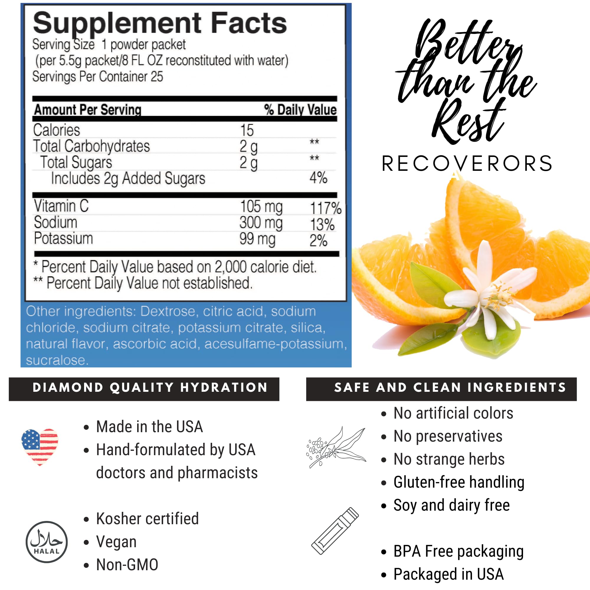 RecoverORS brain hydration option provides energy without caffeine in gluten-free ORS.