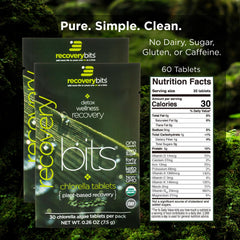 RECOVERYbits tablets blended into a smoothie